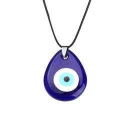 Evil Eye Pendant with Black Cord