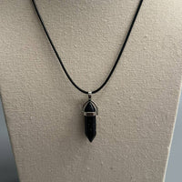 Double Point Pencil Pendant, Black String