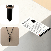Double Point Pencil Pendant, Black String