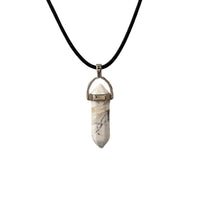 Double Point Pencil Pendant, Black String