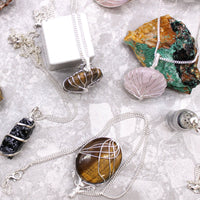 Tree of Life Gemstone Necklace - Rose Quartz