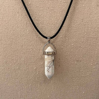 Double Point Pencil Pendant, Black String
