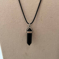 Double Point Pencil Pendant, Black String