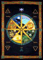 Cotton Tapestry  Pagan Calendar 52 X 76"