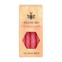 Beeswax Magic Spell Candles Set of 6 Pink