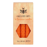 Beeswax Magic Spell Candles Set of 6 Orange