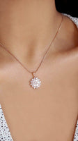 Diamond Sunflower 18 Karats Necklace