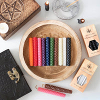 Beeswax Magic Spell Candles set of 6 white