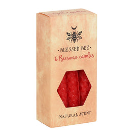 Beeswax Spell Candles red set of 6