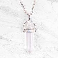 Crystal Pendant - Silver Plated Necklaces - Clear Quartz