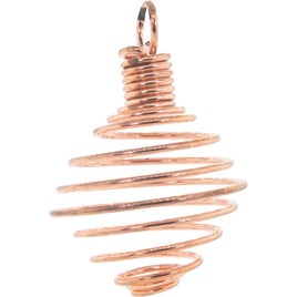 Large Tumbled Stone Cage Empty Copper