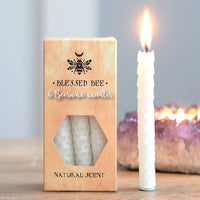 Beeswax Magic Spell Candles set of 6 white