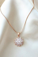 Diamond Sunflower 18 Karats Necklace