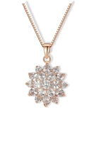 Diamond Sunflower 18 Karats Necklace