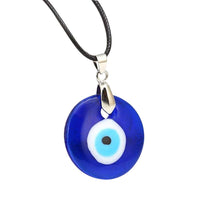 Evil Eye Pendant with Black Cord
