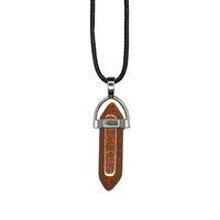 Double Point Pencil Pendant, Black String