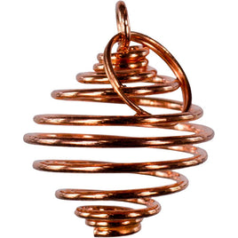Small Tumbled Stone Cage Empty Copper
